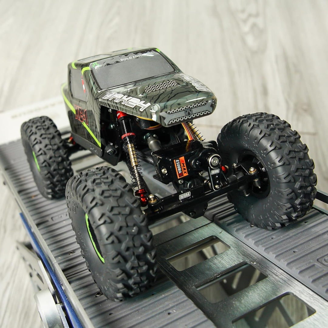 INJORA 51mm Stossdämpfer-Doppellauf Dämpfer mit Langem Federweg für Axial AX24 SCX24 Upgrade 1/24 RC