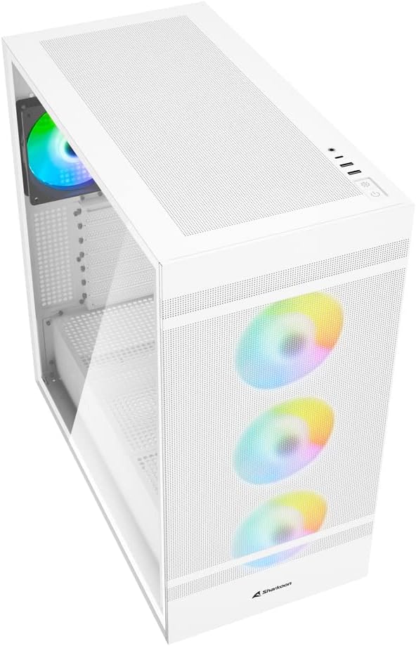 Sharkoon Rebel C50 RGB, ATX PC-Gehäuse, Weiss