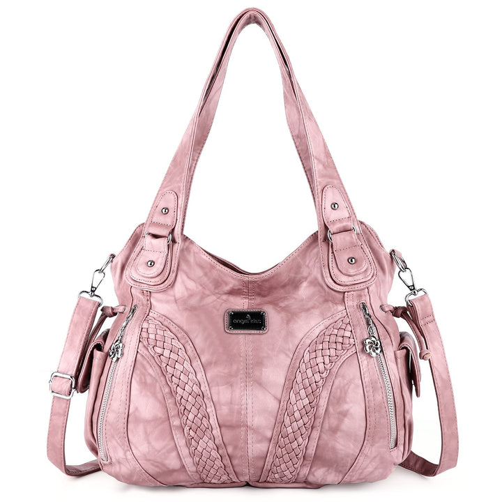 angel kiss Handtasche Damen Schultertasche Multifunktionale Umhängetaschen Wasserdicht PU Veganes Le