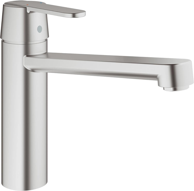 Grohe Get | Küchenarmatur - Spültischarmatur | Supersteel, mittelhoher Auslauf, schwenkbar | 30196DC