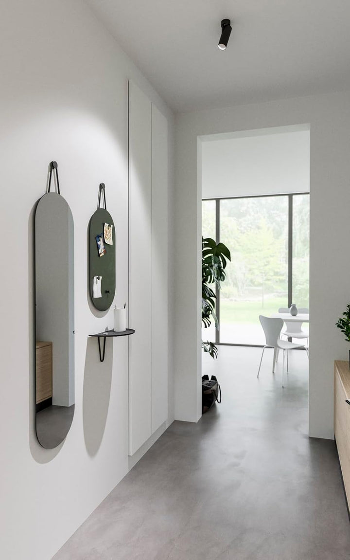 Zone Denmark A-Wall Mirror Wandspiegel, Ganzkörperspiegel, 120 x 30 cm, Schwarz Schwarz 30 x 120 cm,