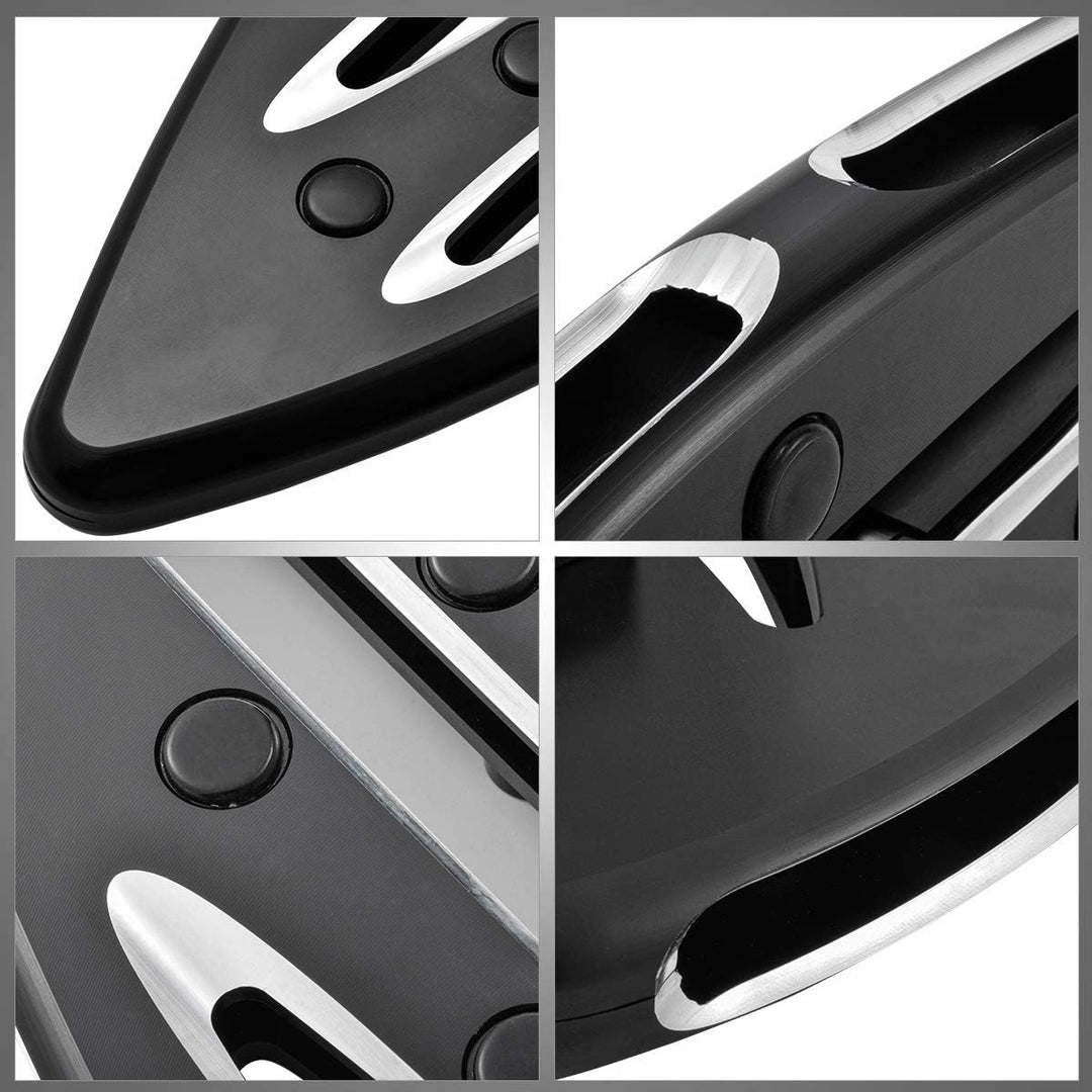 KATUR Motorrad CNC Montage Vorne Diele Beifahrer Hinten Trittbretter Bremspedal Pad Fussrasten Abdec