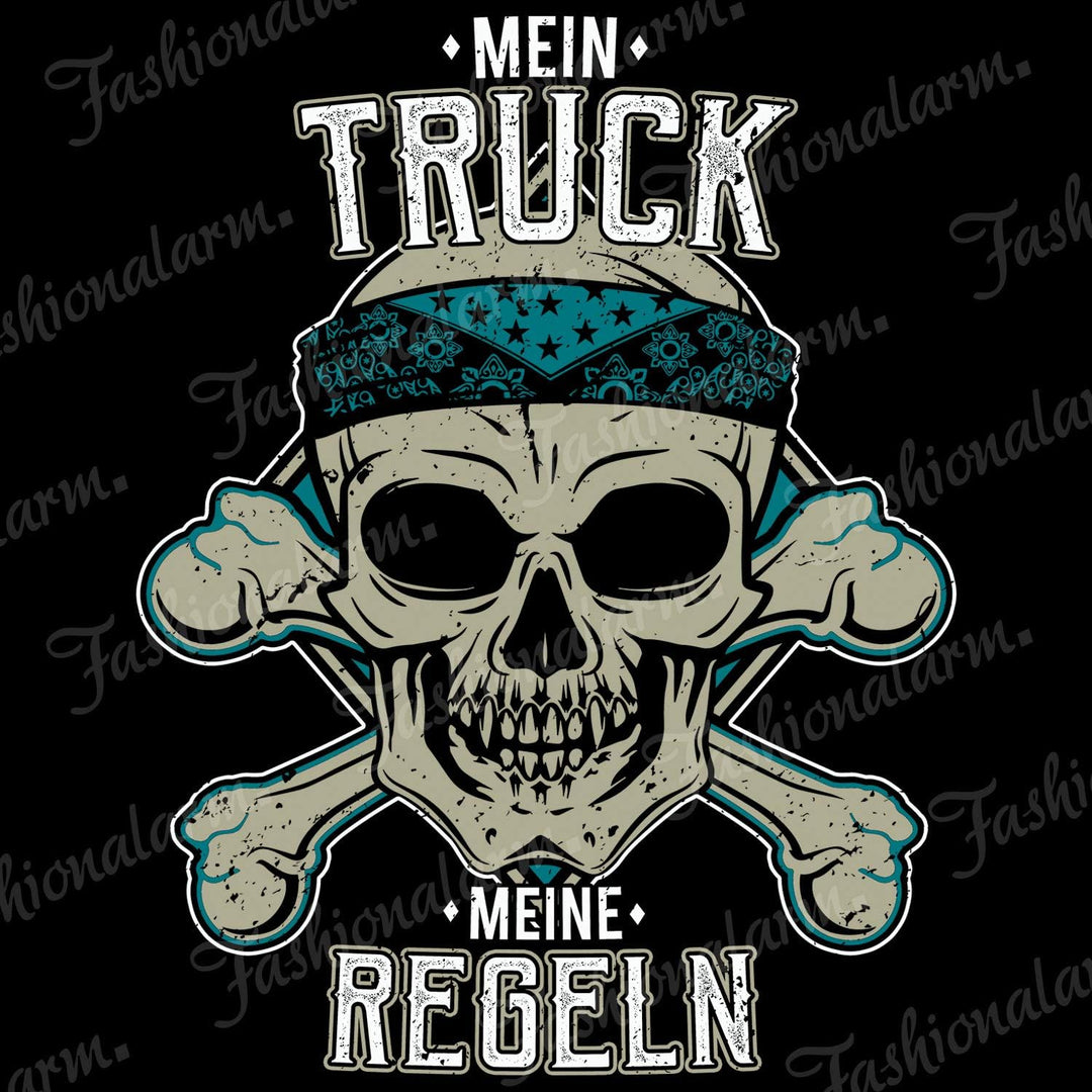 Fashionalarm Herren Kapuzenpullover – Mein Truck – Meine Regeln | Fun Hoodie mit Spruch als lustige