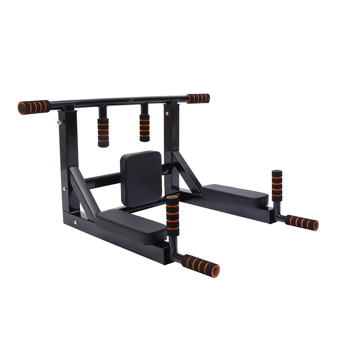 Dip Station zur Wandmontage, Multifunktionales Trainingsgerät, Bauchmuskeltrainer, bis 200 kg belast