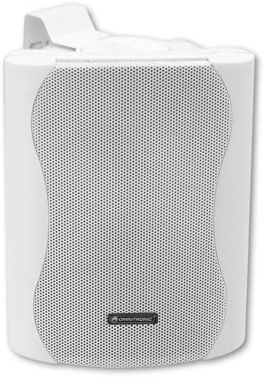 OMNITRONIC C-40 weiss 2x | Passives 2-Wege-Lautsprecherpaar mit Halterung, 4"-Tieftönern und 35 W RM
