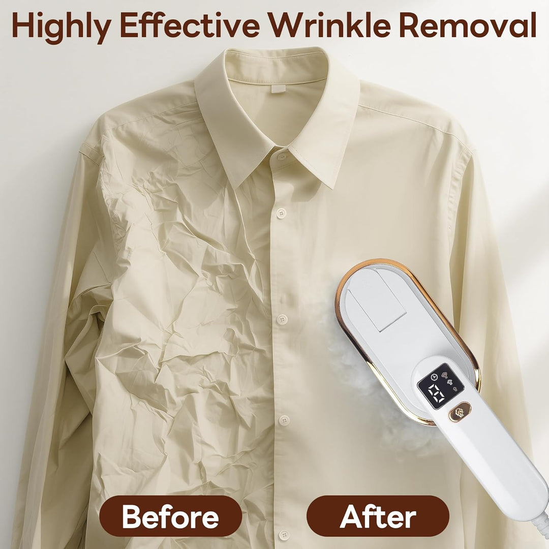 Reisebügeleisen Mini mit LED-Anzeige(16x7.5x11cm),Deecam 180° Faltbares Tragbares Klein Bügeleisen D