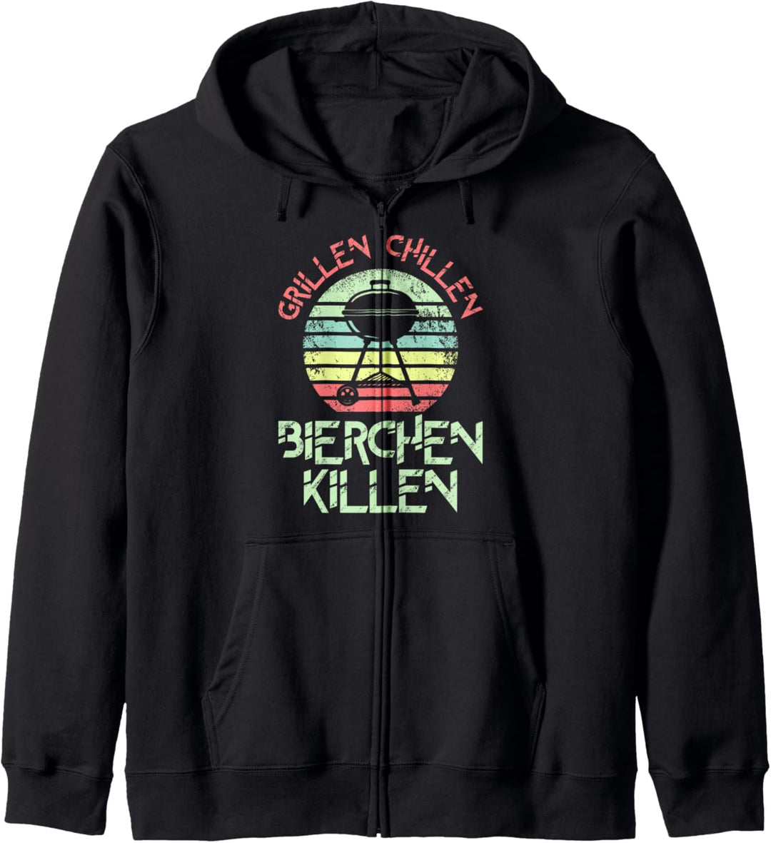 Lustiges GRILLEN CHILLEN BIERCHEN KILLEN Geschenk Kapuzenjacke