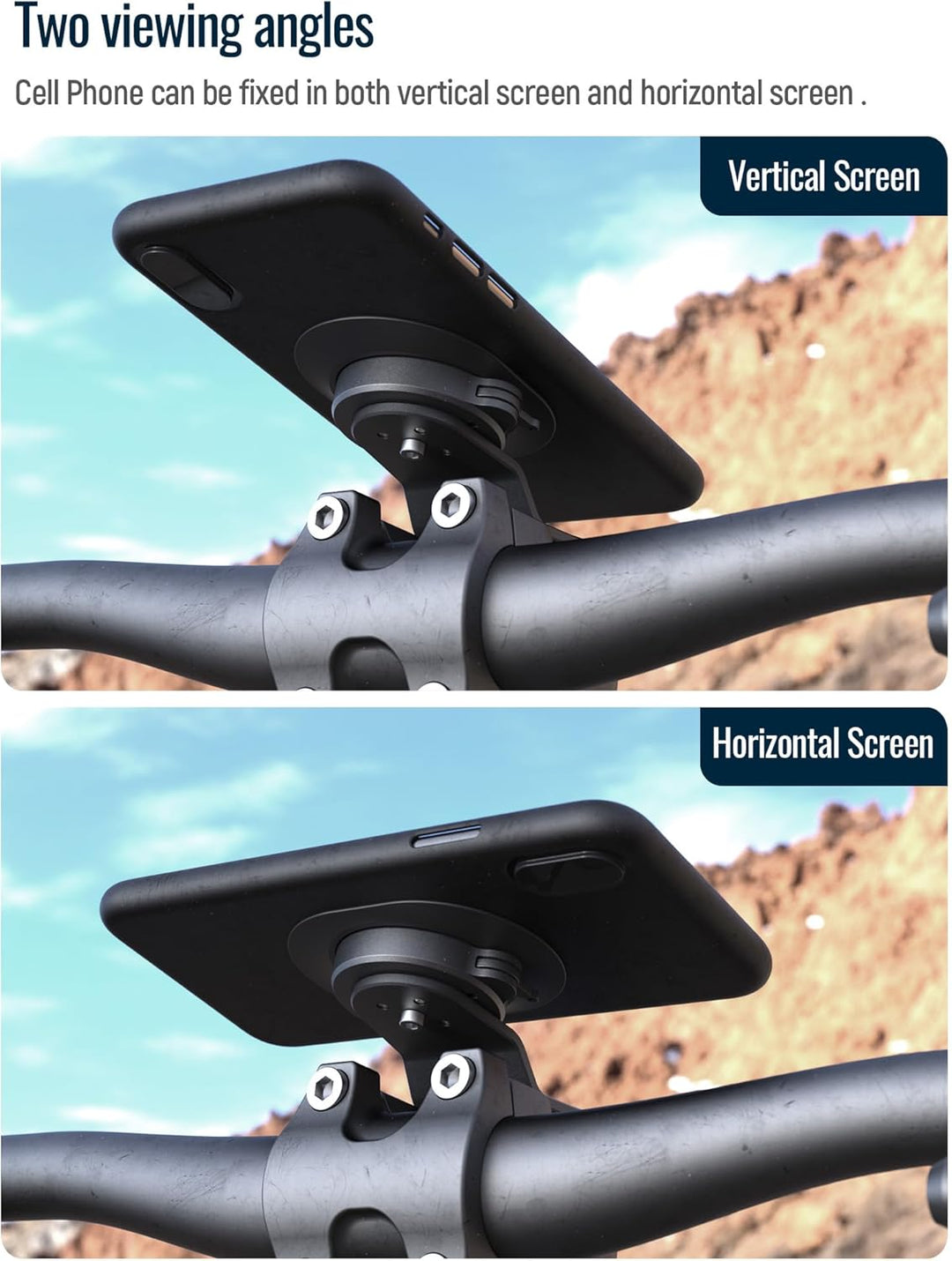 sincetop Handyhalterung Fahrrad,Mountainbike-Vorbau Handyhalter,Universelle Aluminium Stengel Lenker