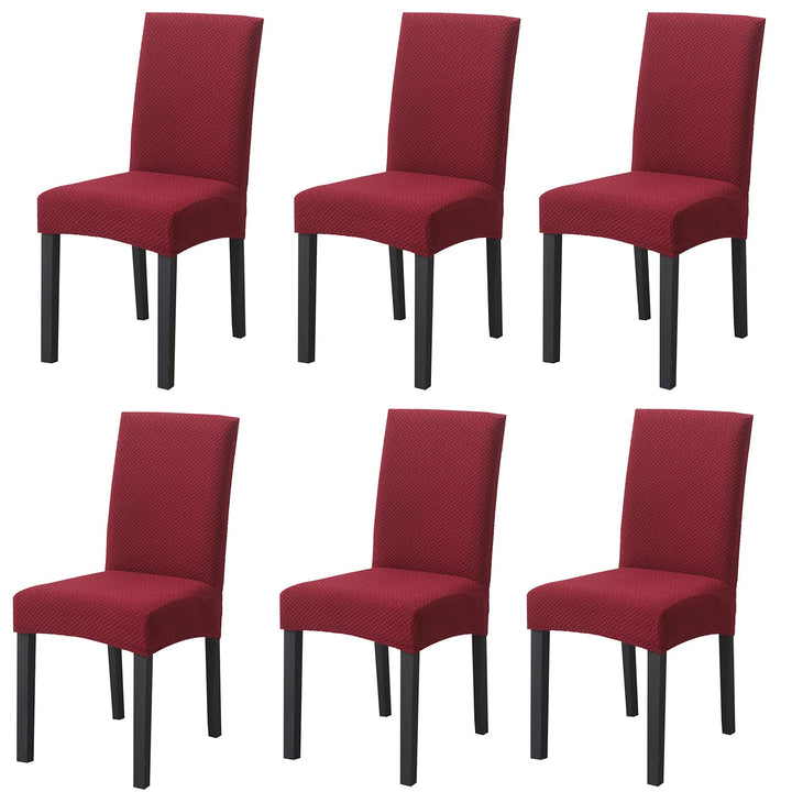 PETCUTE Stuhlhusse stuhlüberzug hussen für stühle Stretch stuhlschleifen Stretch stuhlhussen Weinrot