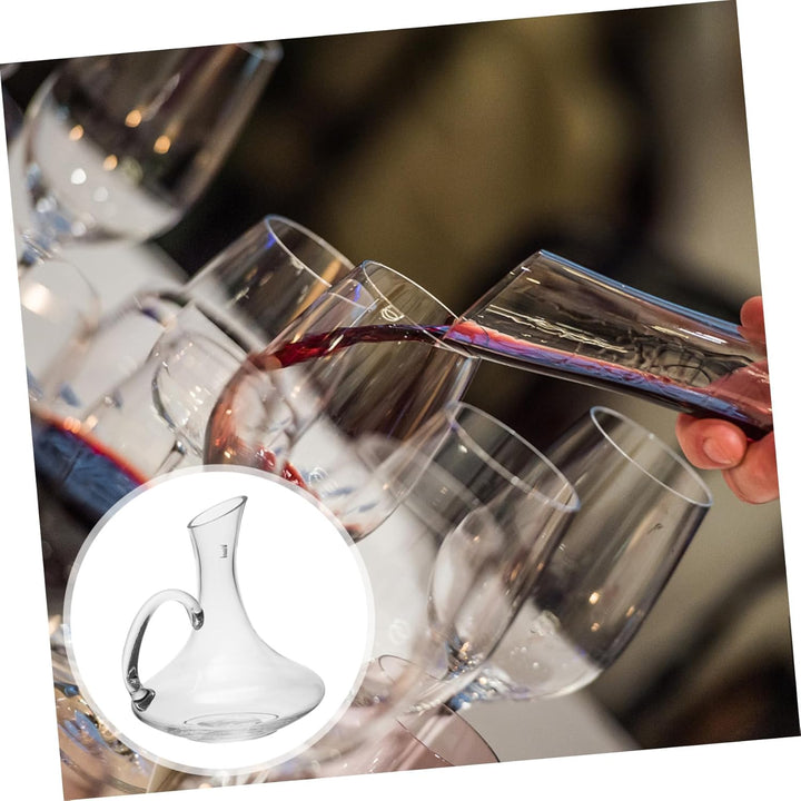 TOYANDONA Weinkaraffe Aus Glas 1500 Ml Mit Griff Kreativer Rotwein Dekanter Transparente Glaskaraffe