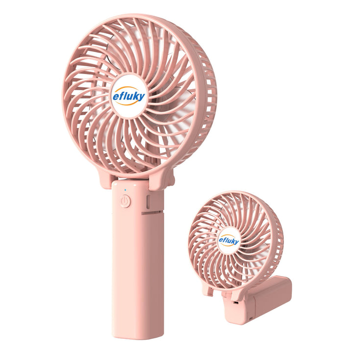 efluky Handventilator, Tragbarer Mini Ventilator, Faltbarer USB-Ventilator Wiederaufladbar, Kleiner