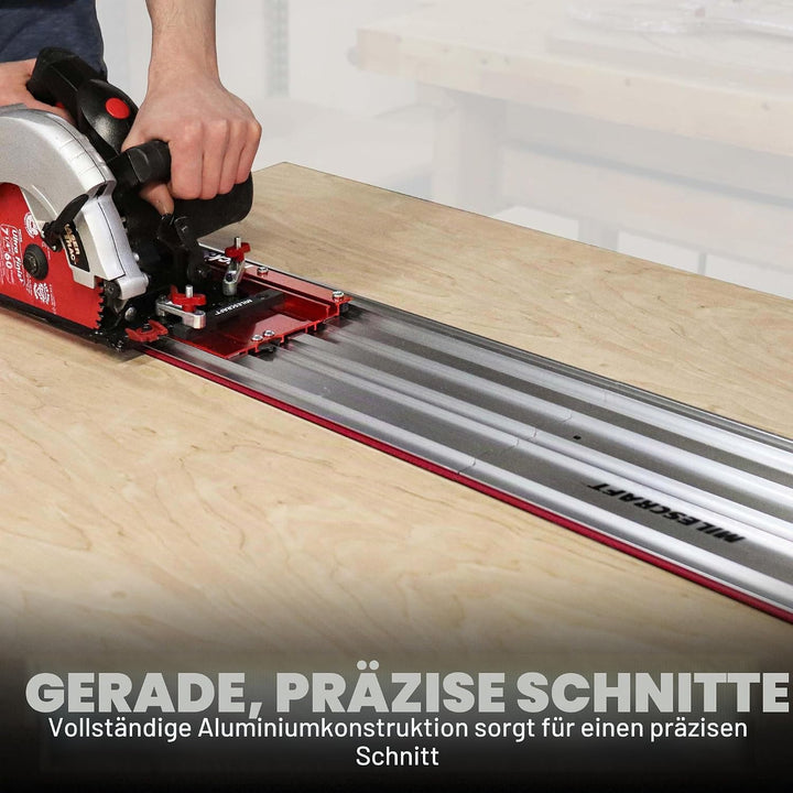 Milescraft 1409 Spursägenführung - 140 CM hochwertige Führungsschiene aus Aluminium für netzbetriebe