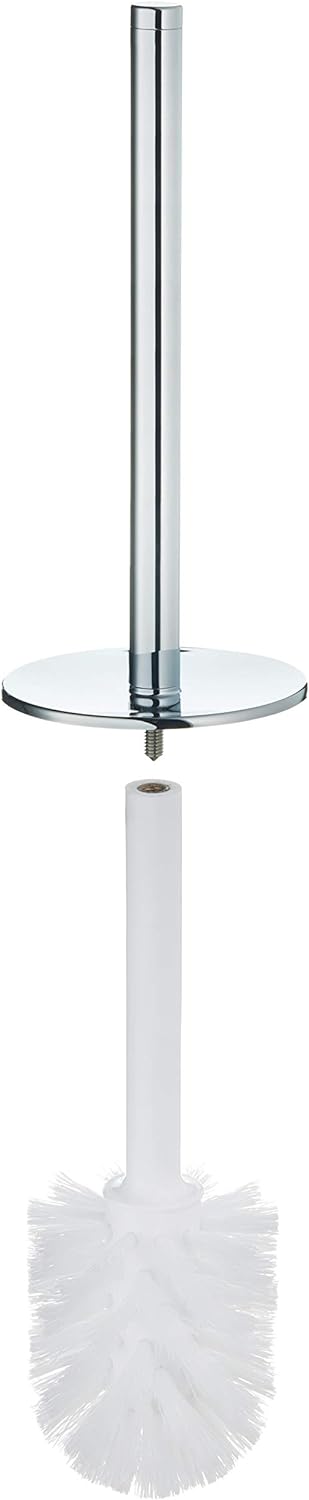 KEUCO Original Ersatz-Toilettenbürste mit Griff, Chrom Stiel, weisser Bürstenkopf, rostfrei, WC-Ersa