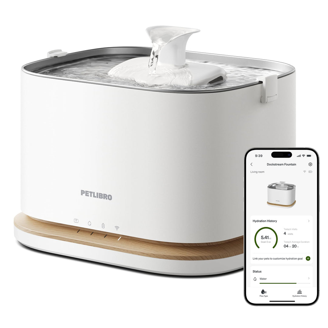 PETLIBRO Upgrade Katzenbrunnen - Kabelloser Trinkbrunnen für Katze mit App-Überwachung, 3L/101oz Doc