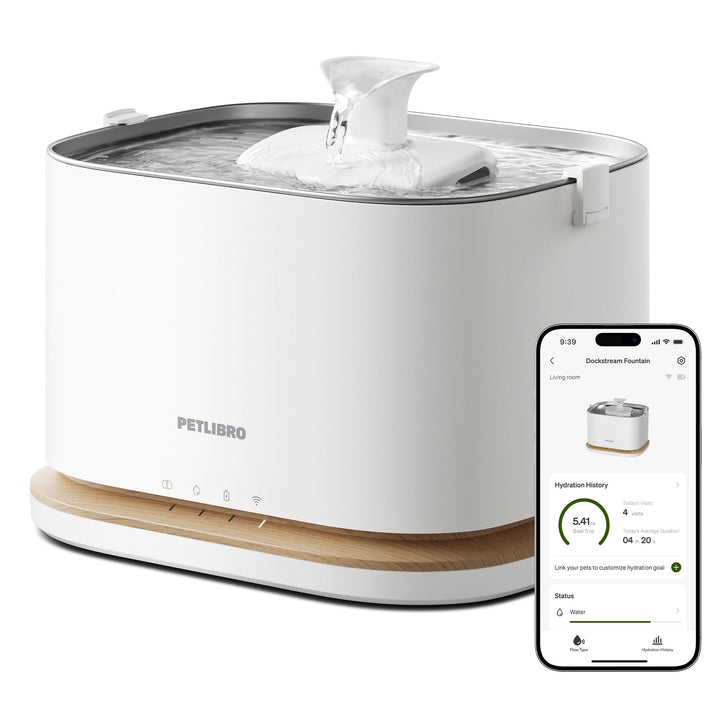 PETLIBRO Upgrade Katzenbrunnen - Kabelloser Trinkbrunnen für Katze mit App-Überwachung, 3L/101oz Doc