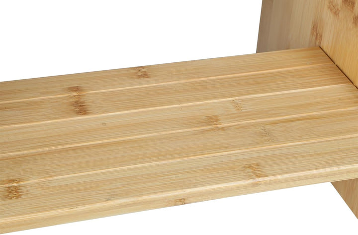 Hocker mit 2 Stufen aus Holz für Kinder, mit rutschfester Oberfläche, tragbaren Griffen, rutschfeste