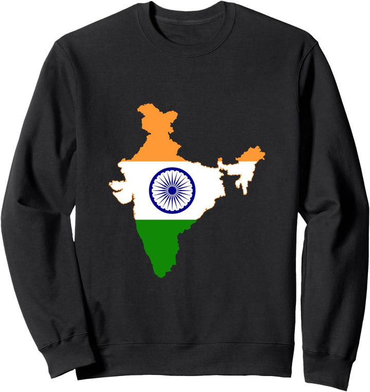 Indien Länderskizze auf Flagge Sweatshirt
