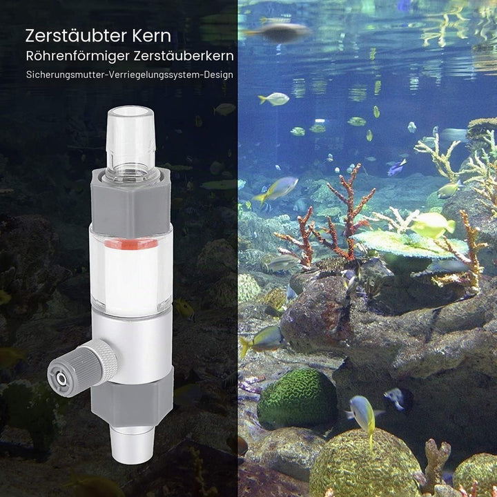 Aquarium CO2 Zerstäuber, Aquarium Zerstäuber Aussenbehälter CO2 Diffusor CO2 Reaktor Diffusor Aquari