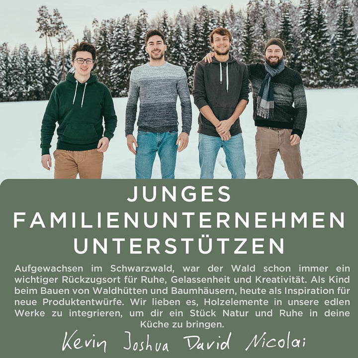 WALDWERK Käsereibe (2er Set) - Parmesanreibe mit Design Holzgriff - Zesterreibe aus Edelstahl mit ge