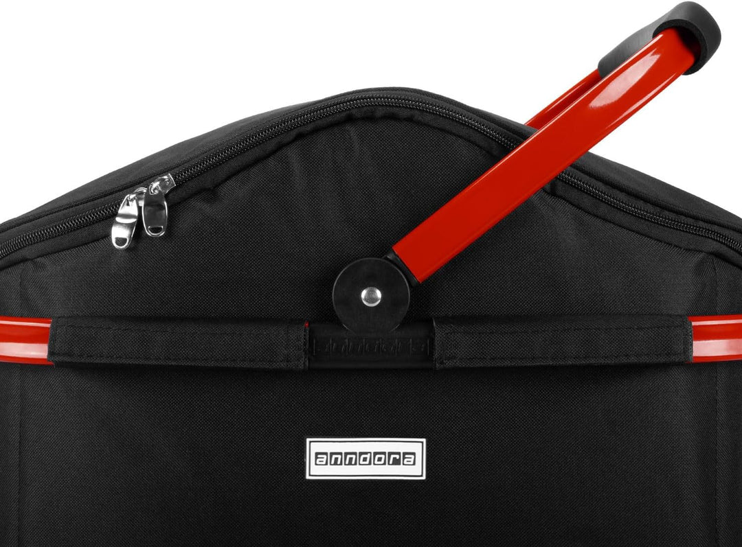 anndora Einkaufskorb 25 Liter ISO Picknick Kühlkorb Schwarz - Rahmen Rot Iso: Schwarz Rahmen Rot, Is