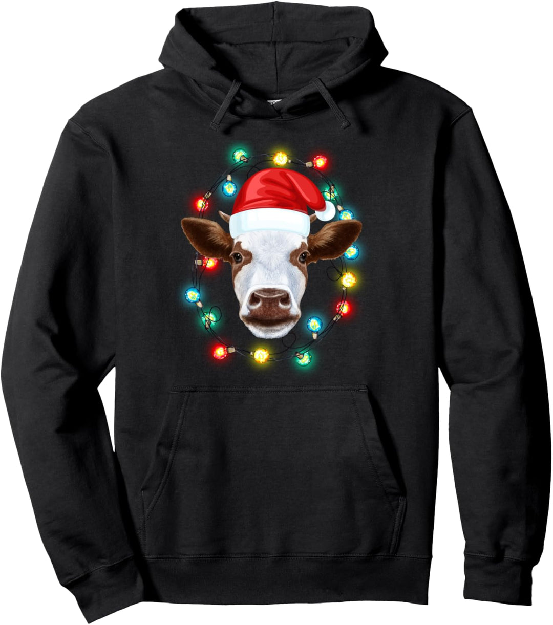 Weihnachtskuh Bauernhof Kühe Landwirt Bauer Weihnachten Kuh Pullover Hoodie