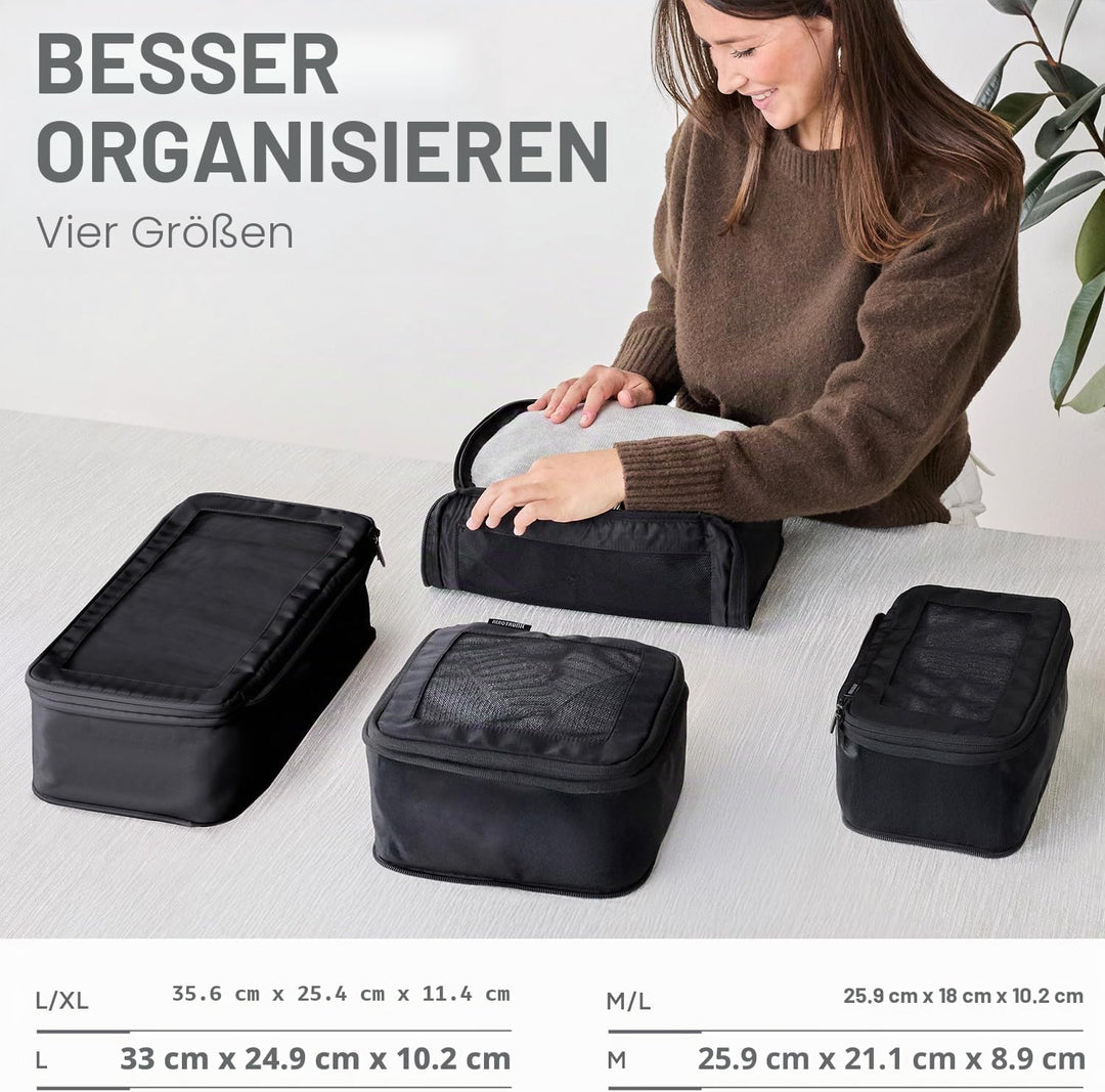 Aerotrunk Kompressions-Verpackungswürfel für Koffer – Doppelreissverschluss, Kompressions-Gepäck-Org