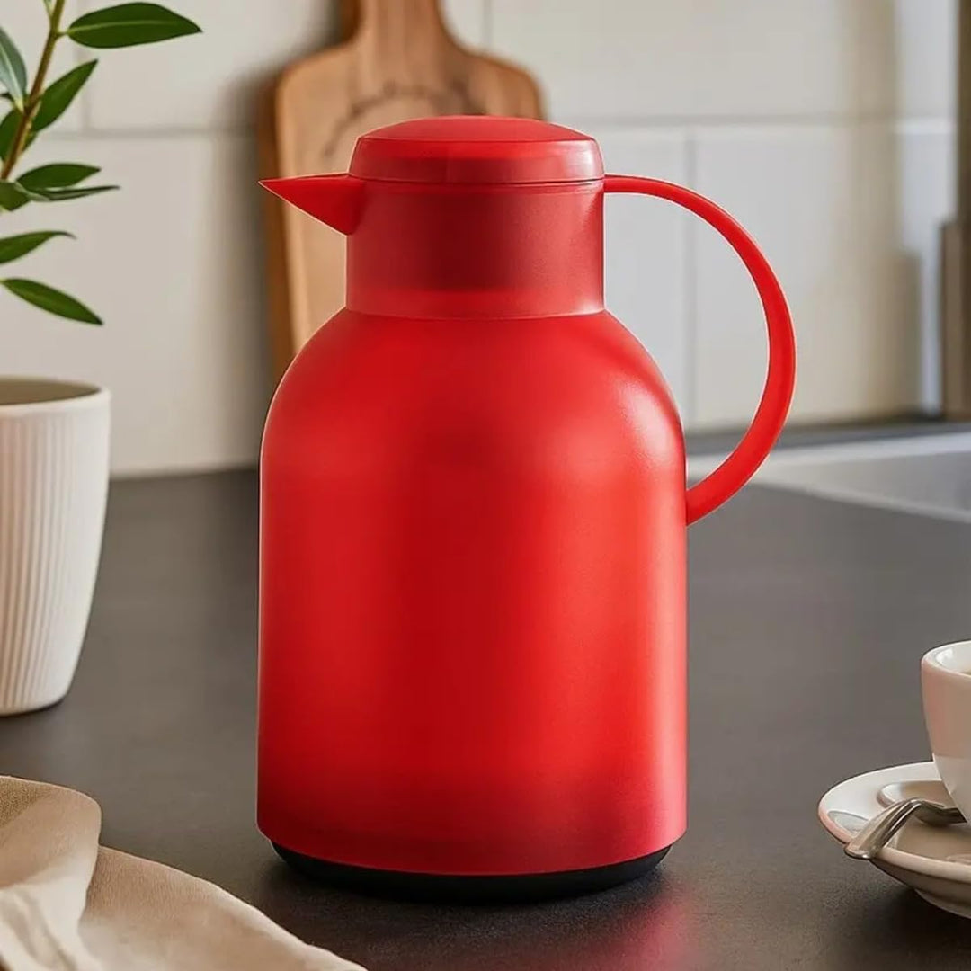 Emsa N40117 Samba Isolierkanne |1,5 Liter | Quick Press Verschluss | 12h heiss und 24h kalt | Transl