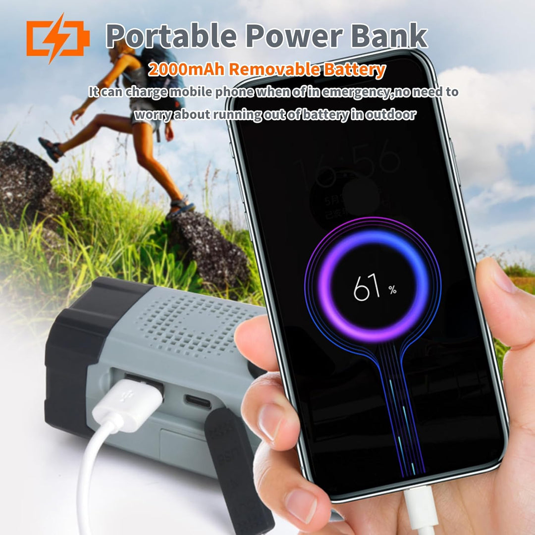 Notfall-Radio, Handkurbel Notfall Wetter Radio FM AM NOAA Wetter Radios mit Taschenlampe Handy-Ladeg