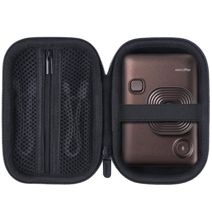 Hart Schutz Hülle Etui Tasche für Fujifilm Mini Liplay+/Liplay Hybride Sofortbildkamera (Schwarz), S