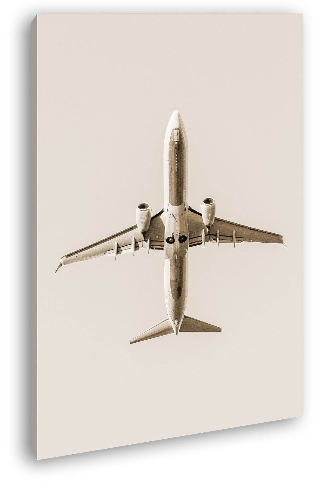 deyoli Unterseite eines Flugzeuges Format: 80x60 Effekt: Sepia als Leinwand, Motiv fertig gerahmt au