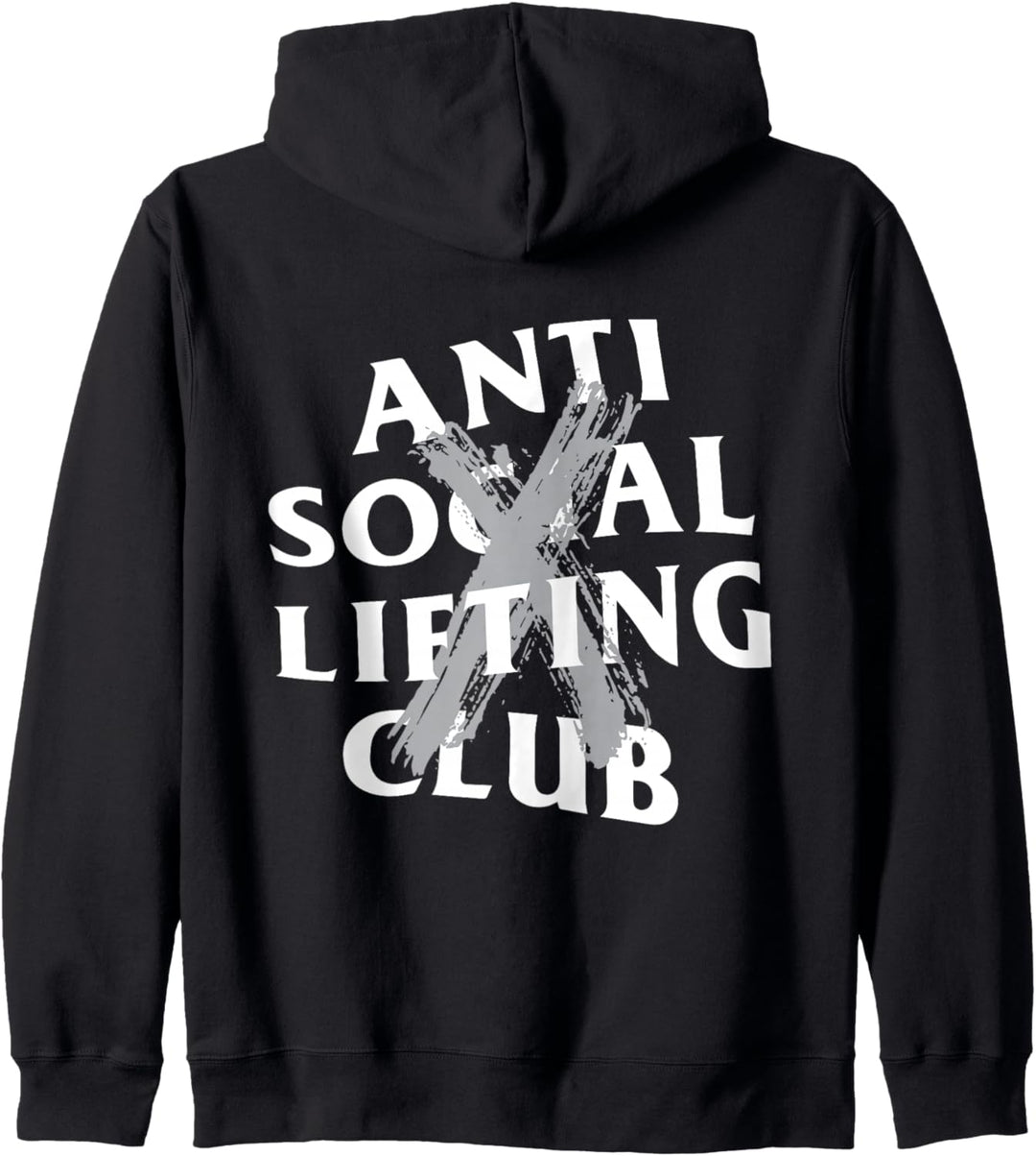 Anti Social Lifting Club: Canceled Grey (vorne + hinten) Kapuzenjacke