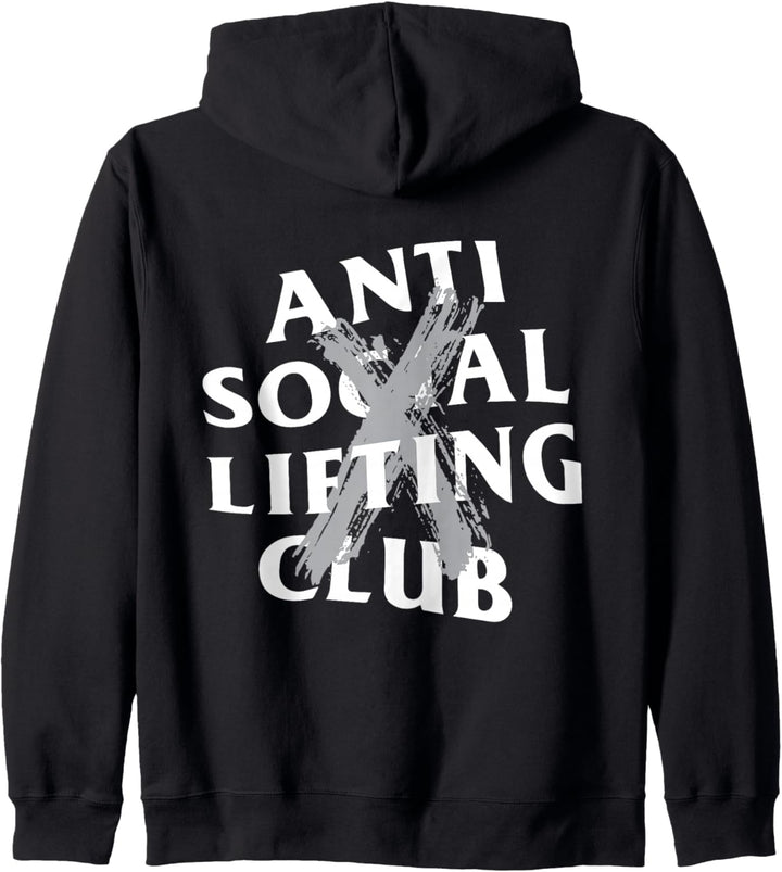 Anti Social Lifting Club: Canceled Grey (vorne + hinten) Kapuzenjacke