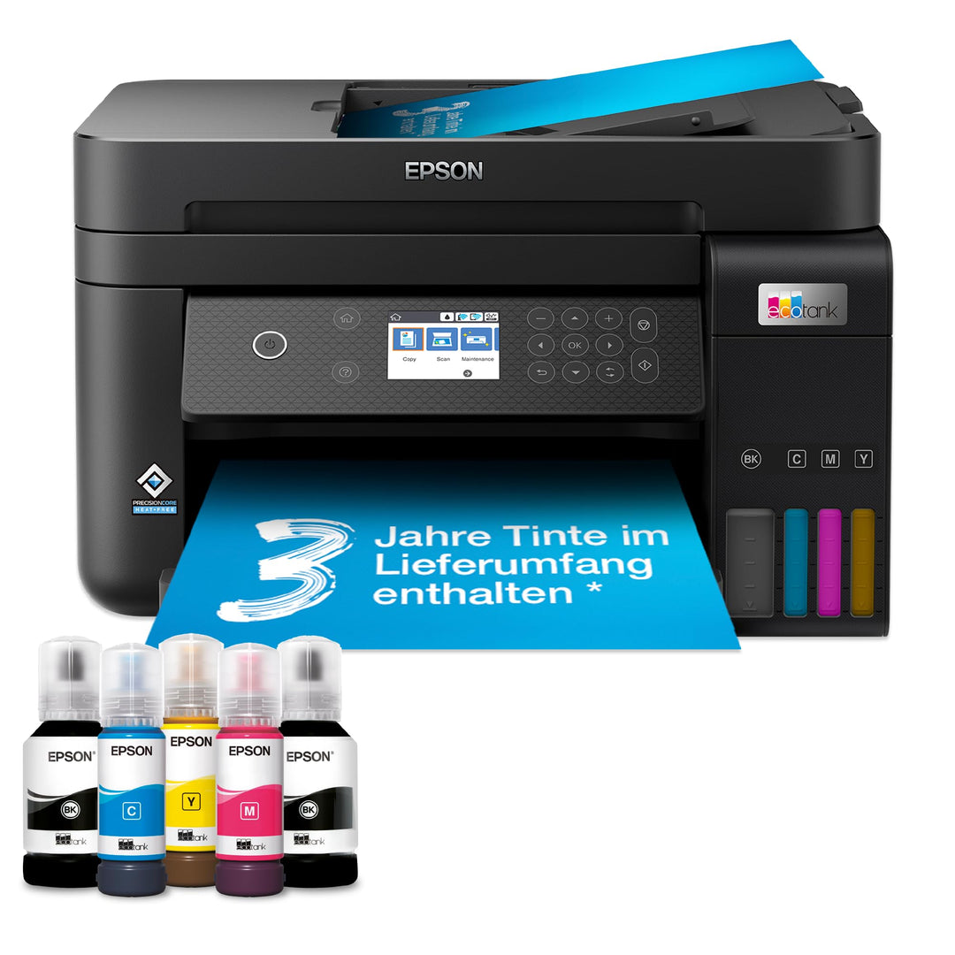 EcoTank ET-3850 A4-Multifunktions-Wi-Fi-Tintentankdrucker, mit einem im Lieferumfang enthaltenen Vor