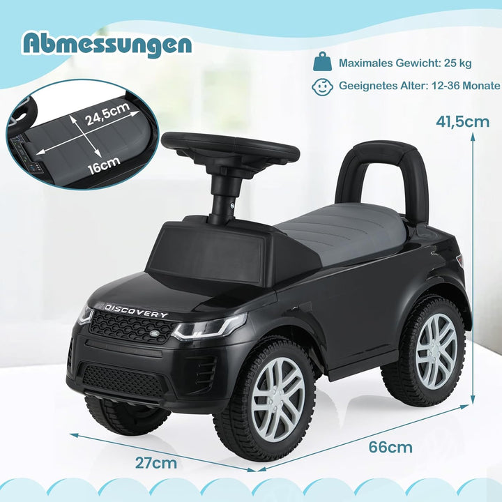 COSTWAY Rutschauto ab 1 Jahr, Rutschfahrzeug mit Stauraum unter Sitz, Rutscher Kinderauto mit Hupe &