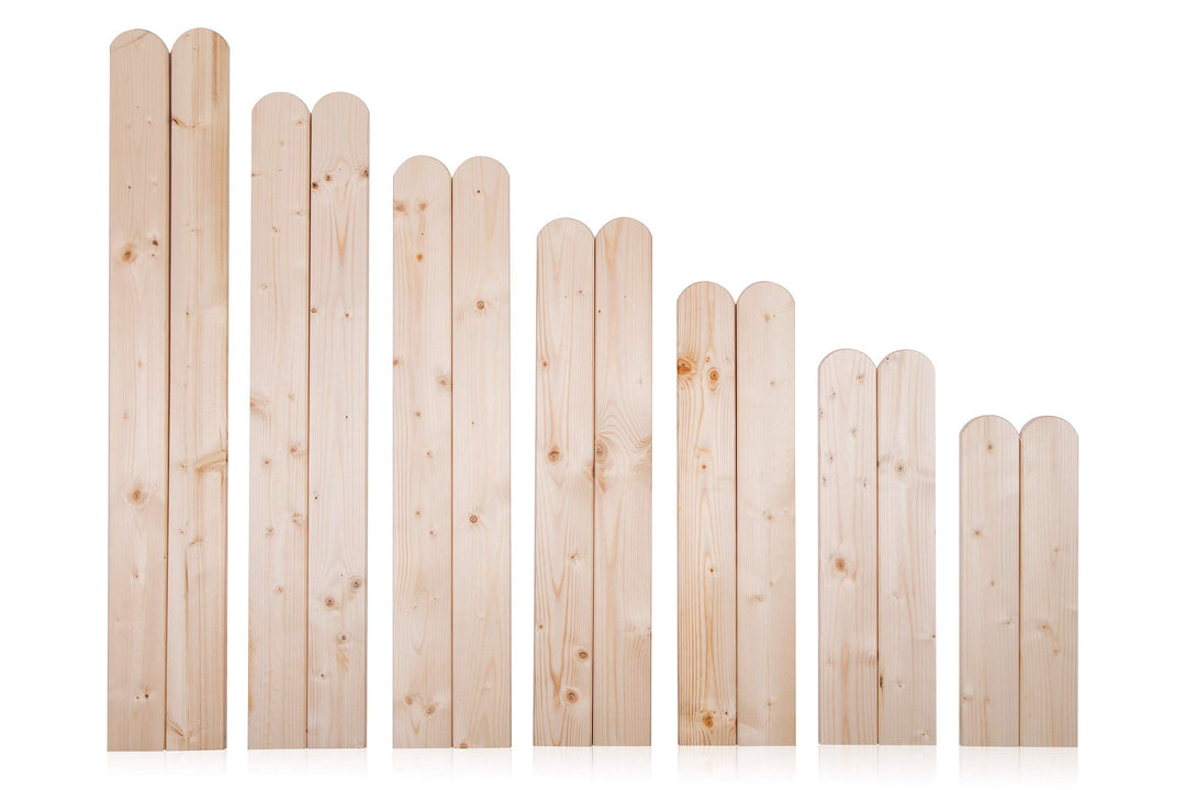 AZZAP Zaunlatten 100cm 15 Stück Holzzaun Holz Zaun Brett Zaunbrett Gartenzaun