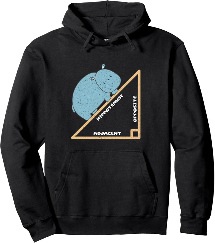 Lustiges Nilpferd Hippo Hippotenuse VintageGeschenk für Tier Pullover Hoodie