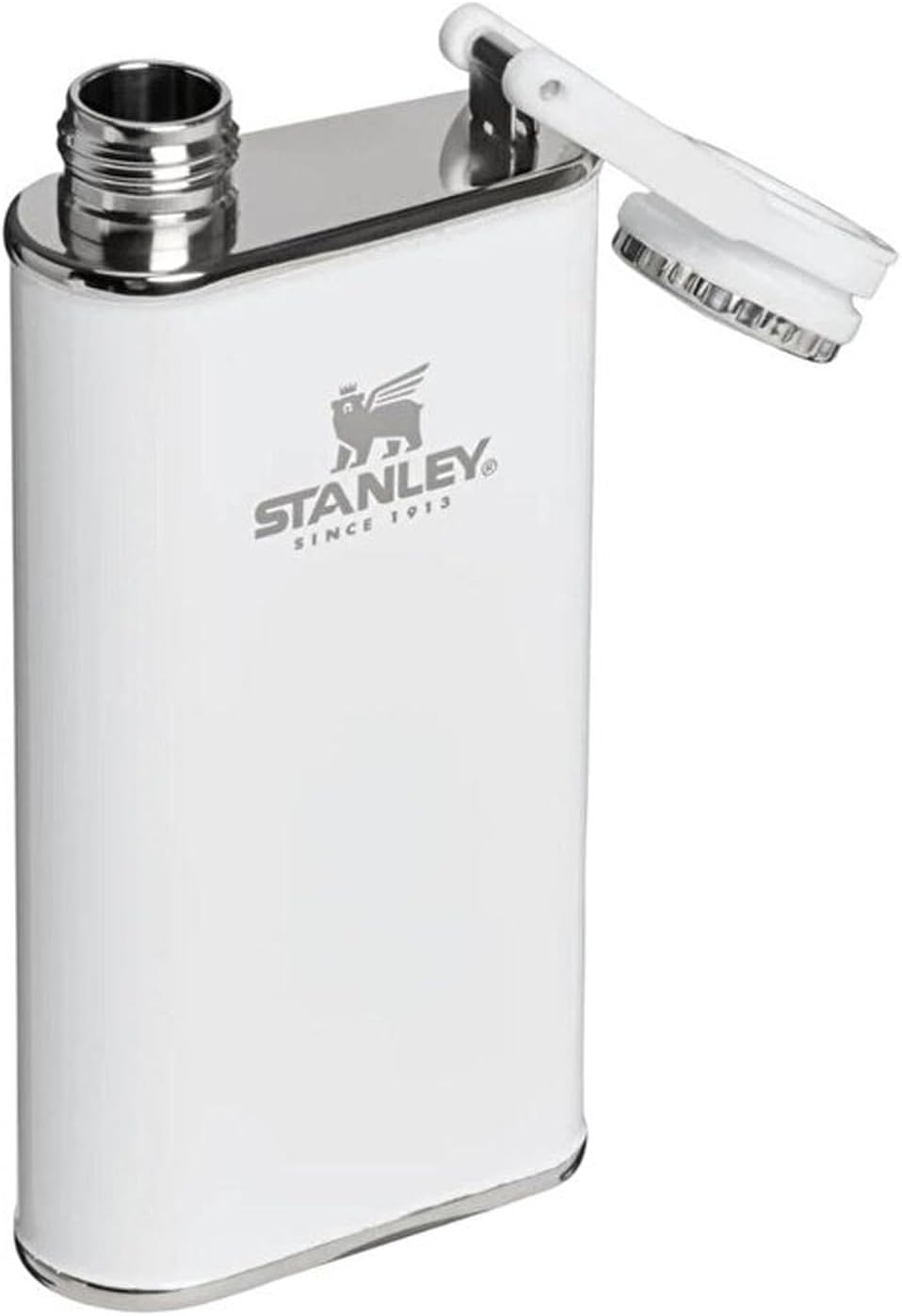 Stanley 1913 Classic Wide Mouth Flask 236ml Mit Never-Lose Kappe - Edelstahl Flachmann Mit Weiter Öf
