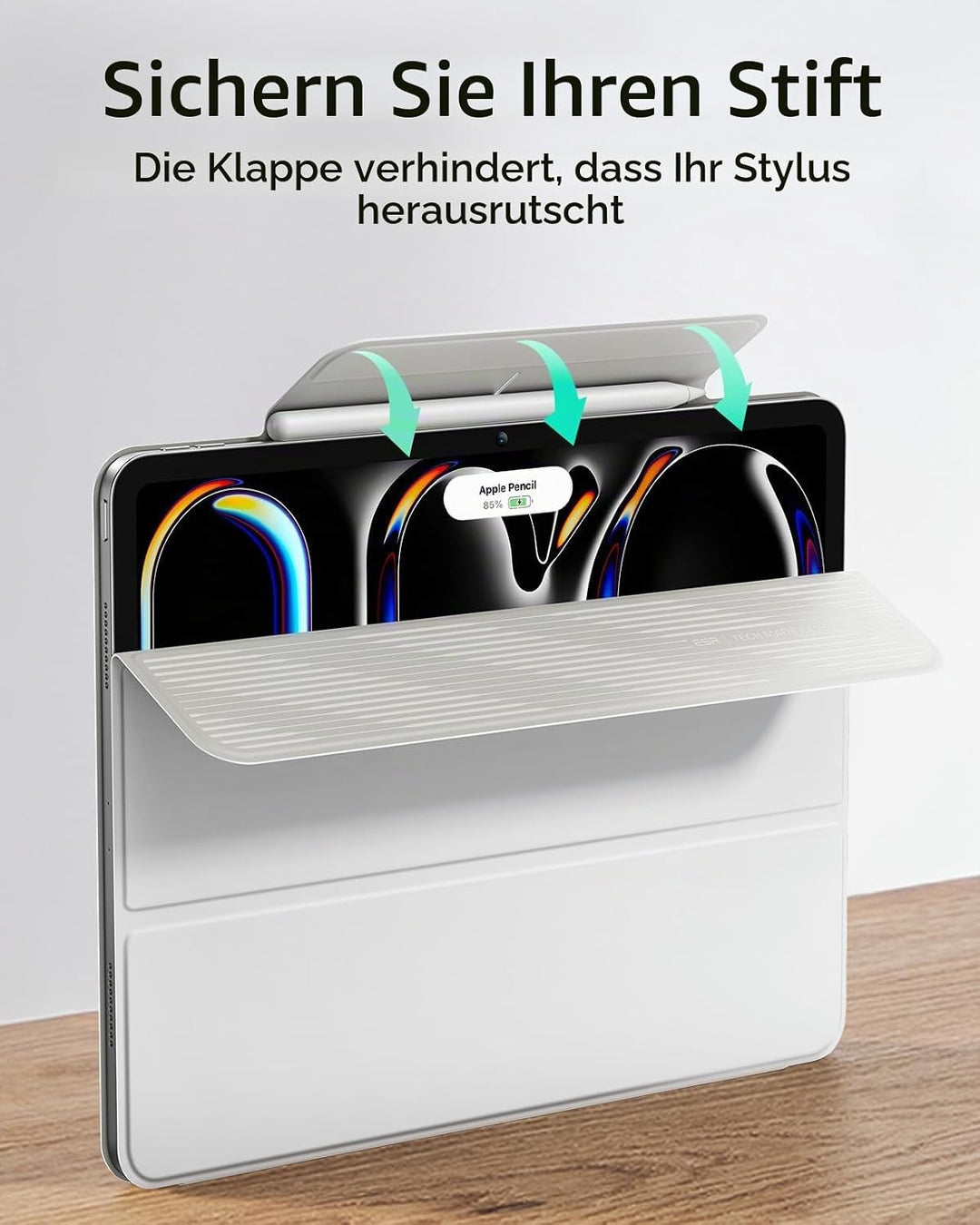 ESR für iPad Pro 13 Zoll Hülle M5/M4 (2025/2024), magnetische Befestigung, dünne Trifold Ständerhüll