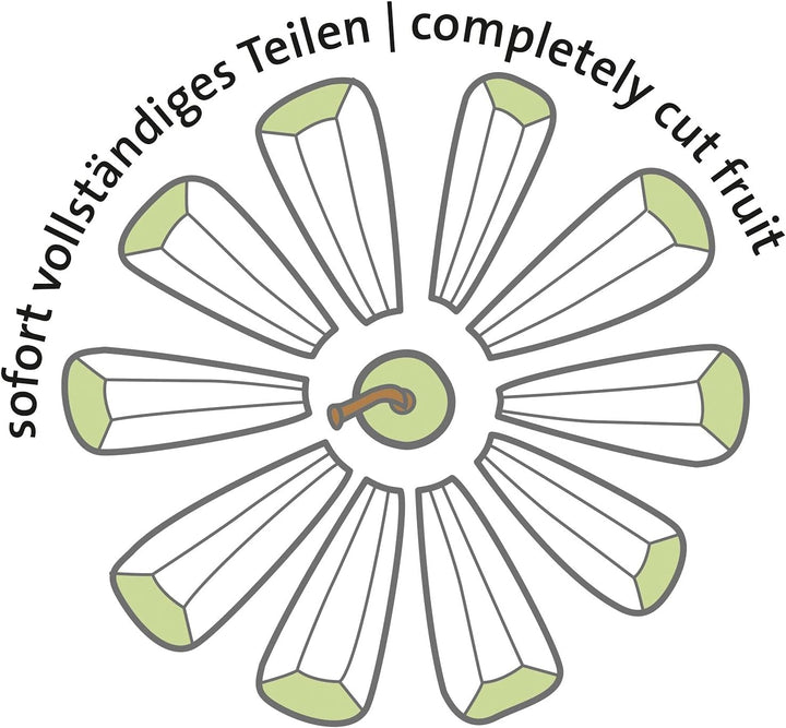 Westmark Apfel- und Birnenteiler-Set, 2 tlg., Apfel- u. Birnenteiler + Sparschäler, Rostfreier Edels