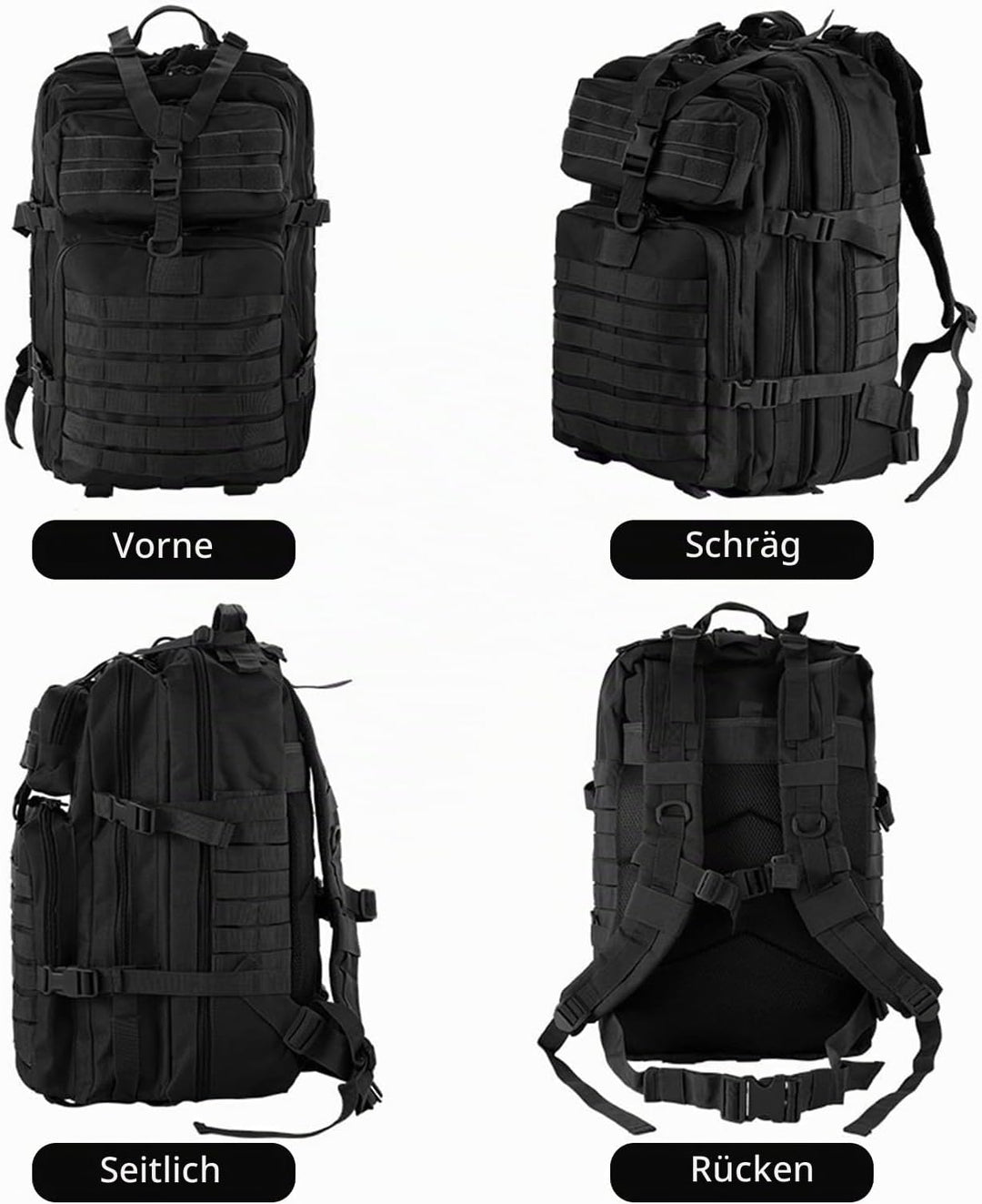 aiGear 45L Taktischer Rucksack/Militär Rucksack | Wasserdichter Grosse Kapazität | für Männer Frauen