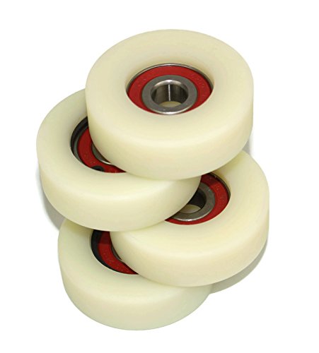 2er Pack (4 x 50 mm mit Nylon, hergestellt in der EU, 16mm wide-10mm bearing, 4, 16mm wide-10mm bear