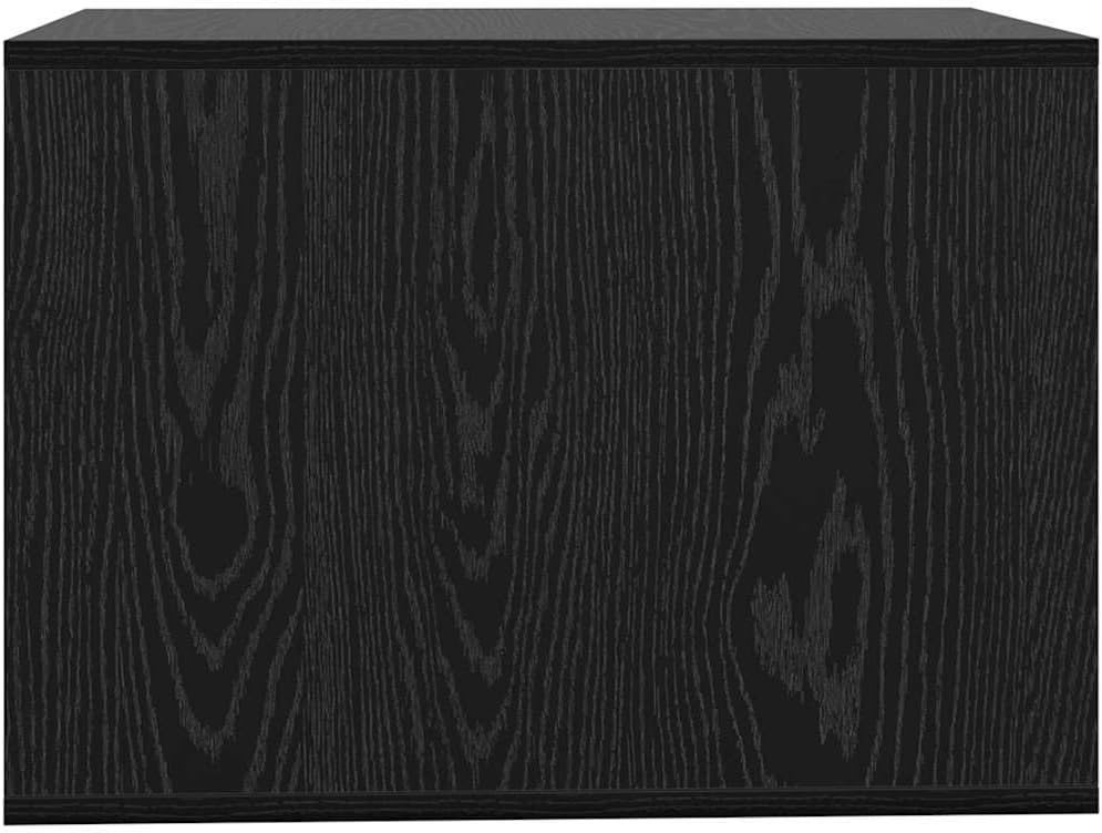 vidaXL Katzenstreu Box Umzäunung Schwarz Eichen-Optik 47 x 59 x 42 cm, Modernes rechteckiges Katzenh