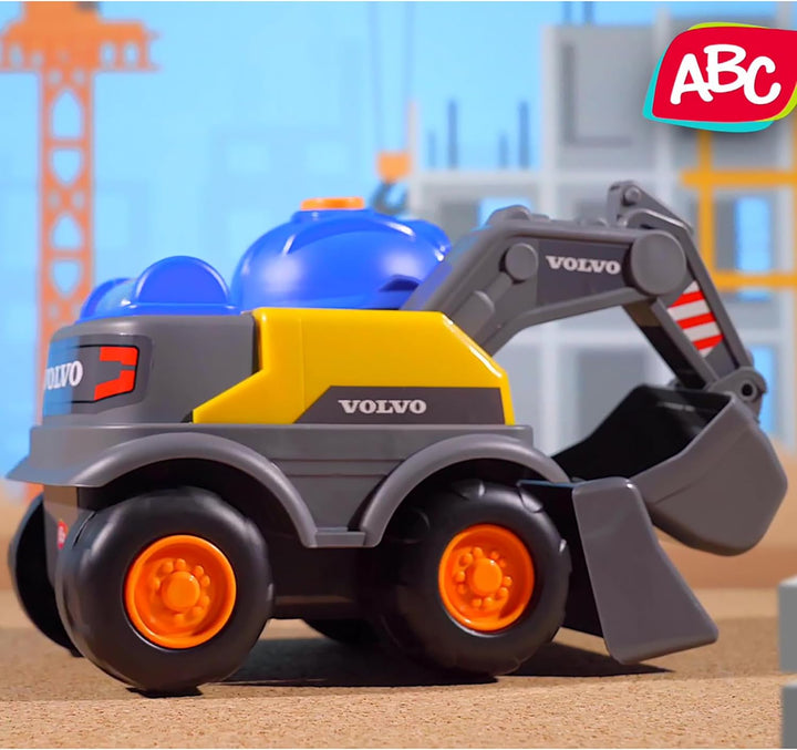 Dickie Toys ABC - Bagger-Fahrzeug Danny Digger (25 cm) für Kinder ab 2 Jahre - motorisiertes Volvo B