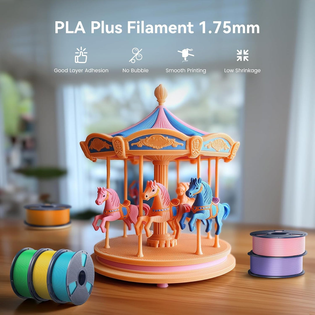 SUNLU 3D Drucker Filament Bündel Multicolor,PLA+ Filament 1.75mm, PLA Plus Filament 2kg, 8 Pack 250g