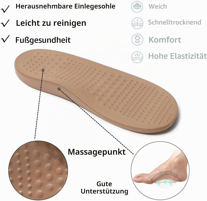 Unisex Clogs Pantoletten Sommer Hausschuhe Strand Sandalen Gartenschuhe mit Fussbett aus Weichem 38/