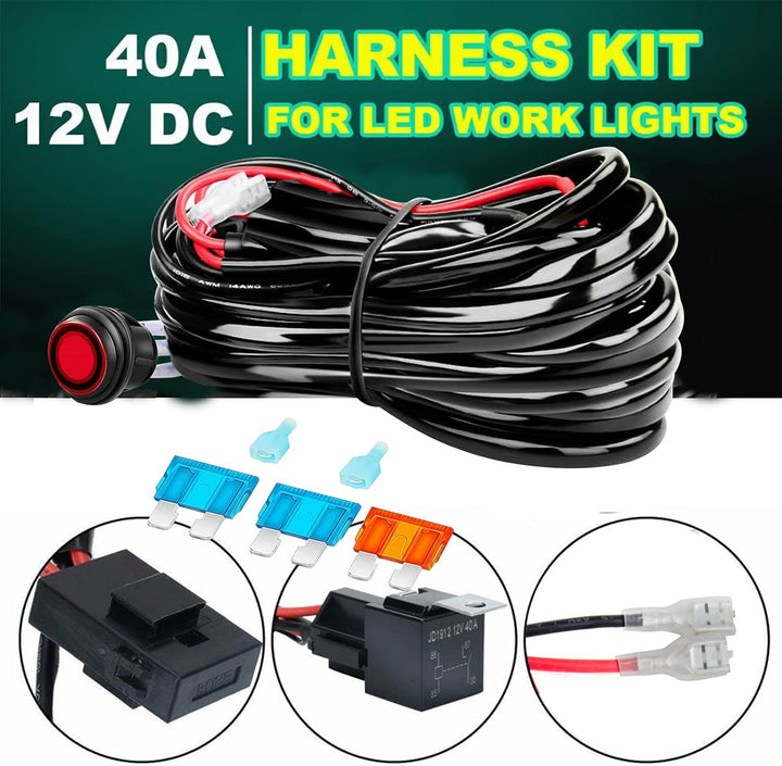 PICAA 3 Rows Gewölbt 22 Zoll LED Lightbar 270W mit Kabelbaum Kit Lichtbalken Arbeitsscheinwerfer Flu
