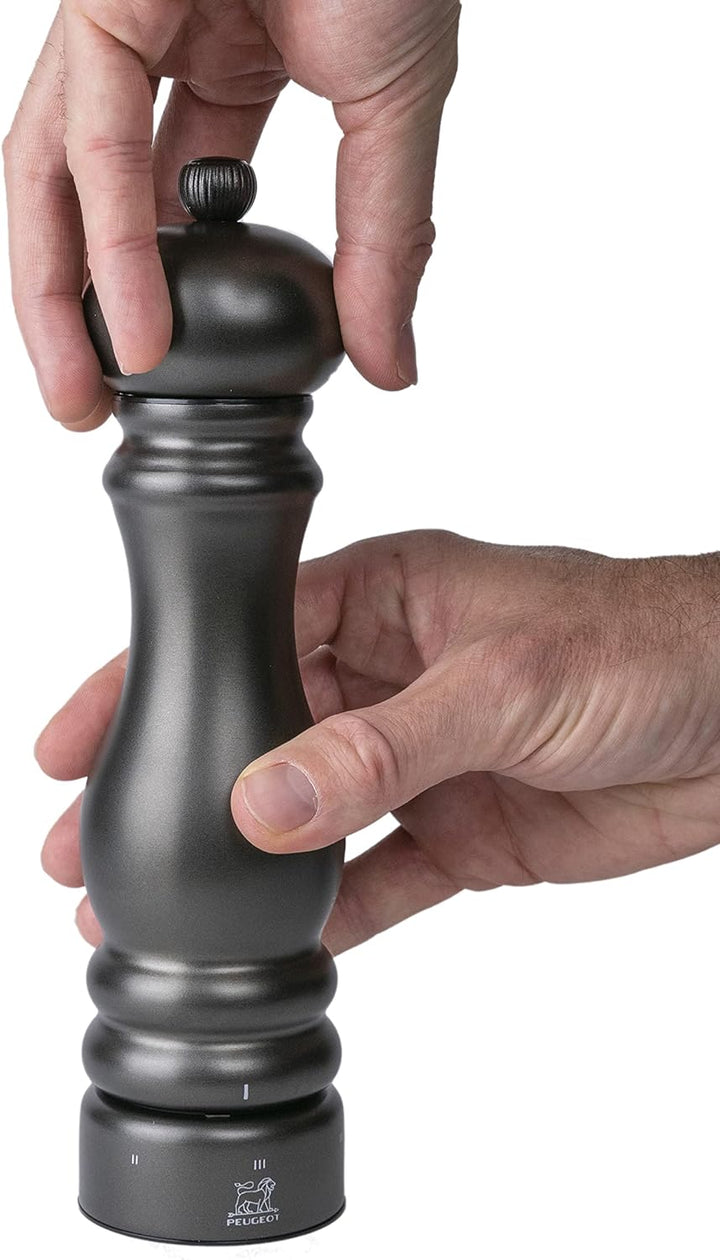 PEUGEOT - Pfeffermühle Paris Chef u‘Select 22 cm + Pfeffer - Aus Edelstahl - 6 voreingestellte Mahlg