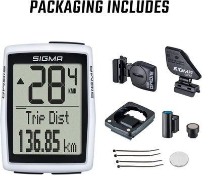 Sigma Bike Computer, Originals BC 12.0 Wireless STS w/Optional Cadence, 12 Functions, Monthly Statis