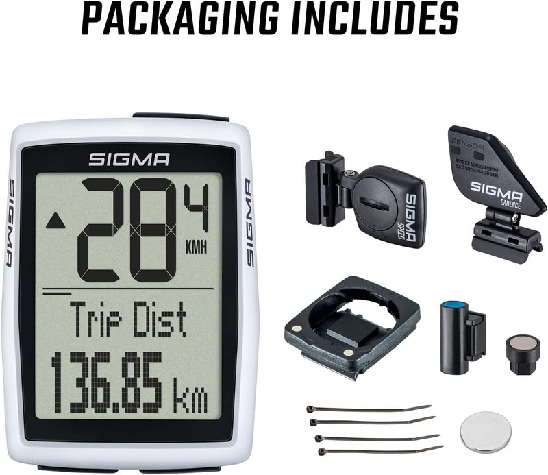 Sigma Bike Computer, Originals BC 12.0 Wireless STS w/Optional Cadence, 12 Functions, Monthly Statis