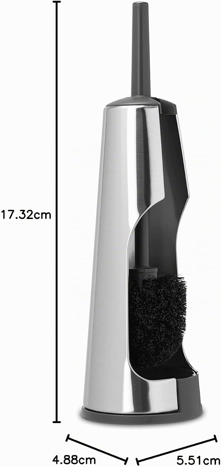Brabantia Toilettenbürstengarnitur Classic - Matt Steel Matt Steel Toilettenbürste und Halter, Matt